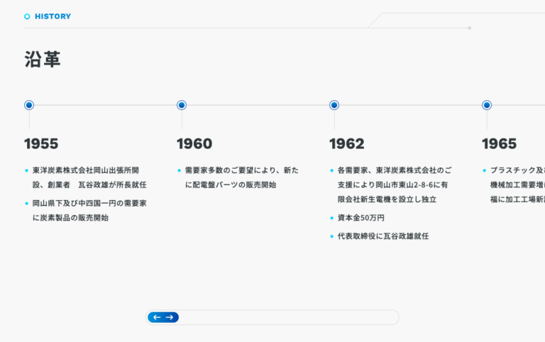 ヒストリー・沿革 -参考になるWebデザインパーツまとめ- | Web Design Garden | 毎日更新!Webデザイン参考ギャラリーサイト